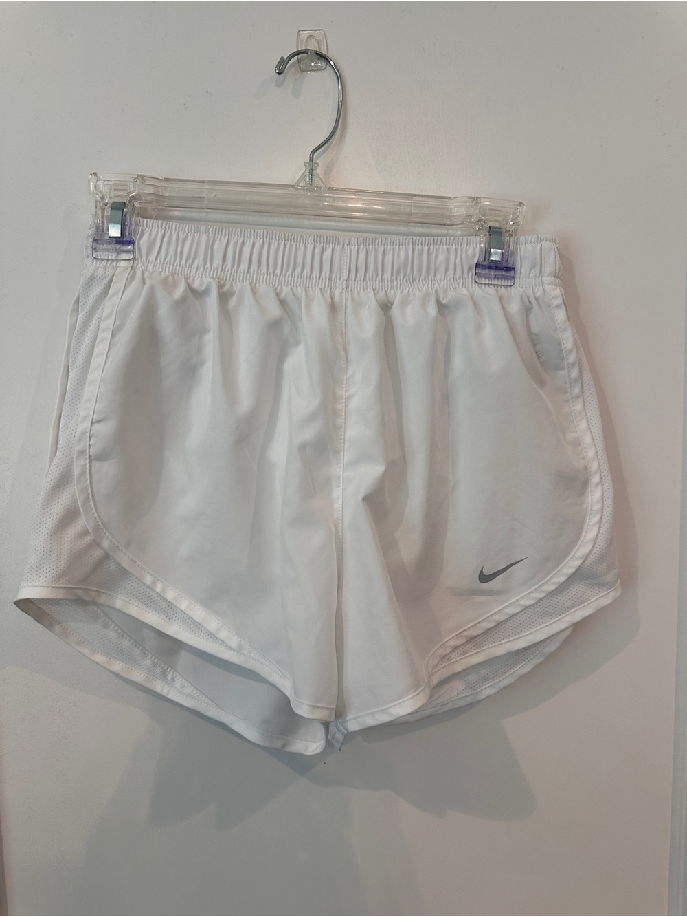 Nike Women's White Athletic Running Shorts